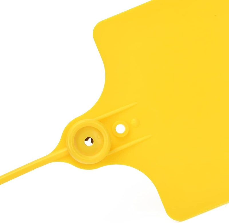LeadSeals 100 Plastic Shipping Tags - Waterproof, Writable, Hanging Tags with One Yellow Marker Pen - Image 5